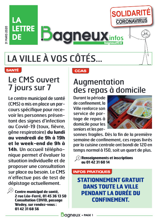 La Lettre Du Bagneux Infos 31 03 2020
