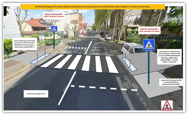Un nouveau passage piéton avenue Henri-Ravera