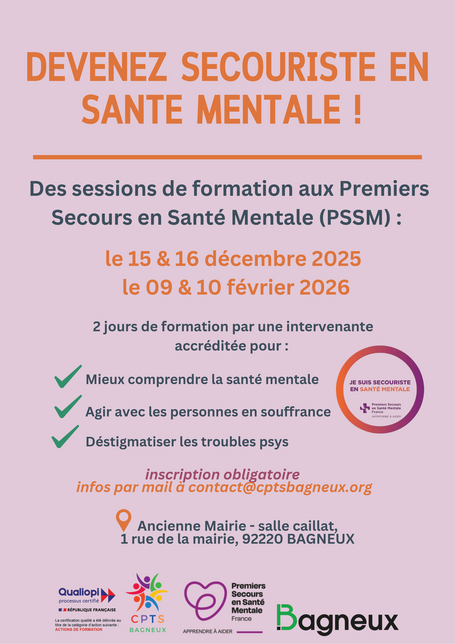 Formez-vous aux Premiers Secours en Santé Mentale !