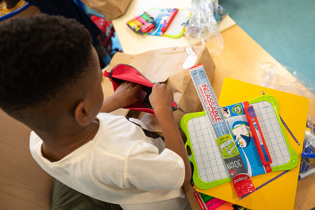 Kit de fournitures scolaires à récupérer