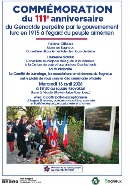 Commémoration en hommage aux victimes du génocide arménien