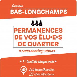 Permanence de vos élu.e.s de quartier - Bas Longchamps